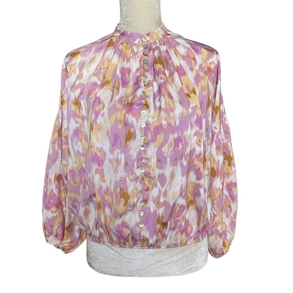 Marc New York Tops - Marc New York Balloon Sleeves Printed Blouse Women’s Size XS